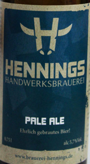 Hennings Pale Ale Etikett