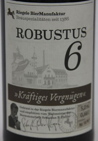 Riegele Robustus6 Etikett