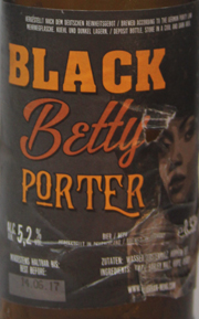 Urban Monk Black Betty Porter Etikett