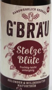 G.Bräu Stolze Blüte Etikett